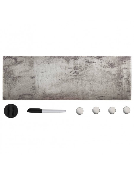 Lavagna Magnetica a Parete in Vetro 60x20 cm
