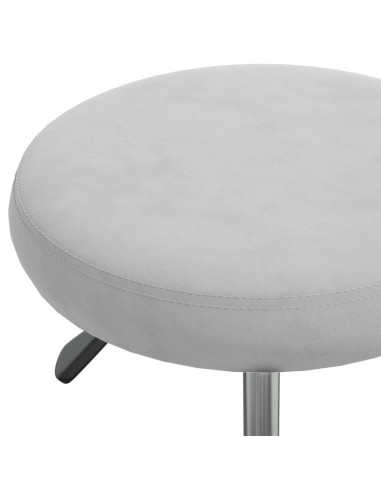Sedia da Ufficio Girevole Grigio Chiaro in Velluto