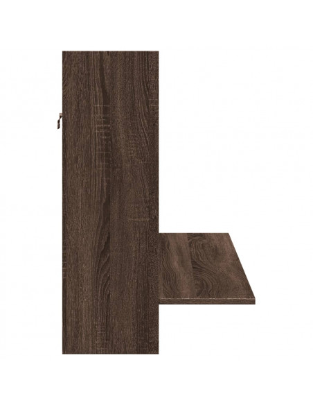 Scrivania a Parete Rovere Marrone 105x48x75cm Legno Multistrato