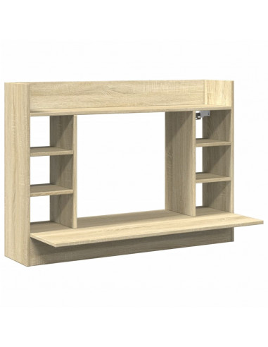 Scrivania a Parete Rovere Sonoma 105x48x75 cm Legno Multistrato
