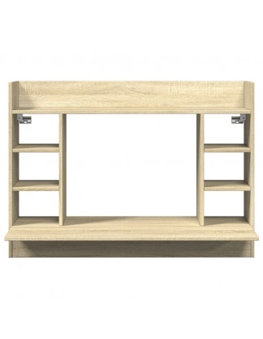 Scrivania a Parete Rovere Sonoma 105x48x75 cm Legno Multistrato