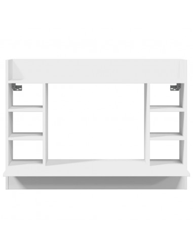 Scrivania a Parete Bianca 105x48x75 cm in Legno Multistrato