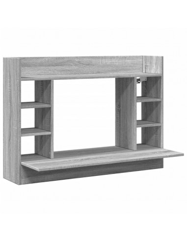 Scrivania a Parete Grigio Sonoma 105x48x75cm Legno Multistrato