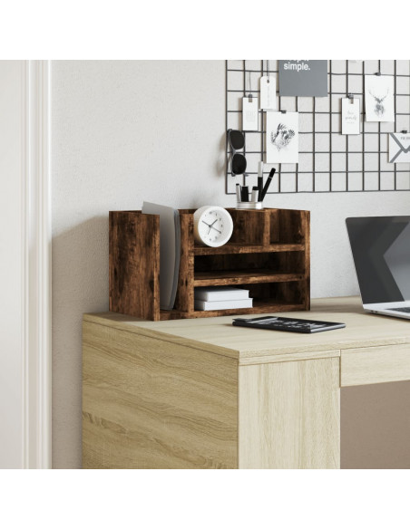 Organizer Scrivania Rovere Fumo 44,5x24x25cm Legno Multistrato