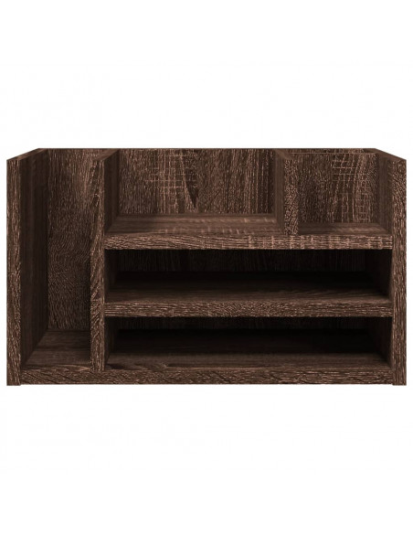 Organizer Scrivania Rovere Marrone 44,5x24x25 Legno Multistrato
