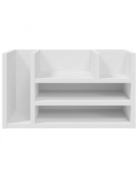 Organizer da Scrivania Bianco 44,5x24x25 cm Legno Multistrato