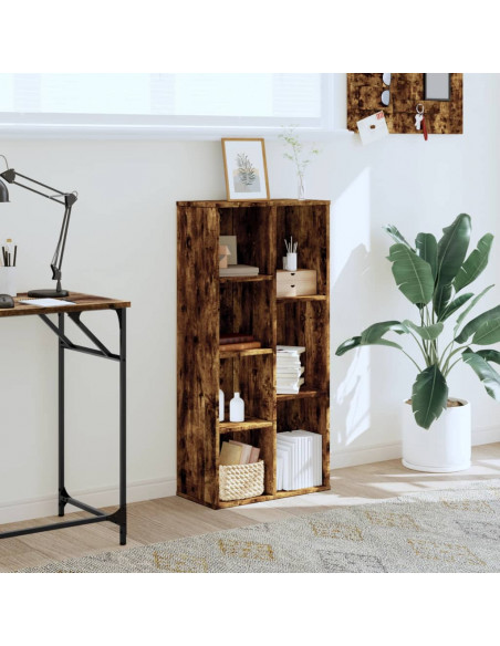 Libreria Rovere Fumo 50x25x105 cm in Legno Multistrato