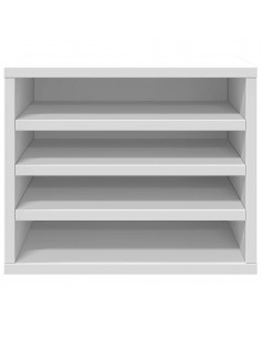 Organizer per la Scrivania Bianco 36x26x29,5 cm in Multistrato 2