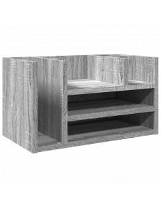 Organizer Scrivania Grigio Sonoma 44,5x24x25 Legno Multistrato 2