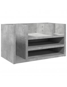 Organizer Scrivania Grigio Cemento 44,5x24x25 Legno Multistrato 2