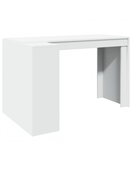 Scrivania Bianca 123,5x73,5x75 cm in Legno Multistrato