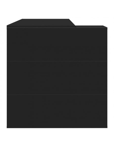 Scrivania Nera 123,5x73,5x75 cm in Legno Multistrato