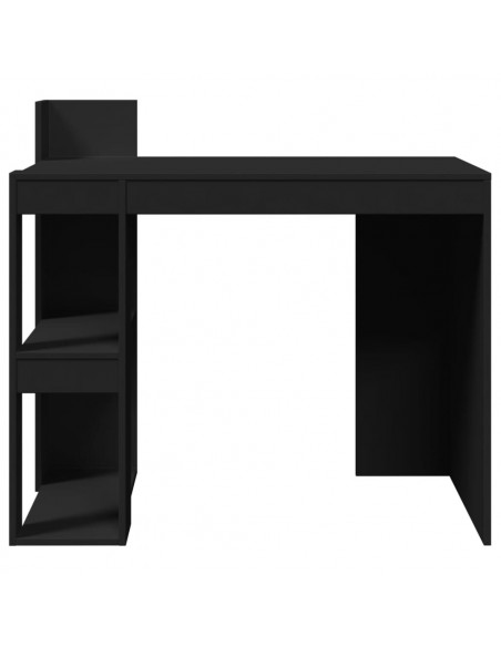 Scrivania Ufficio Nera 103,5x56,5x94 cm in Legno Multistrato