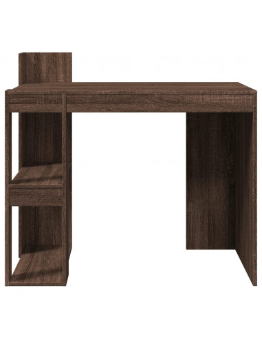 Scrivania Rovere Marrone 103,5x56,5x94 cm in Legno Multistrato