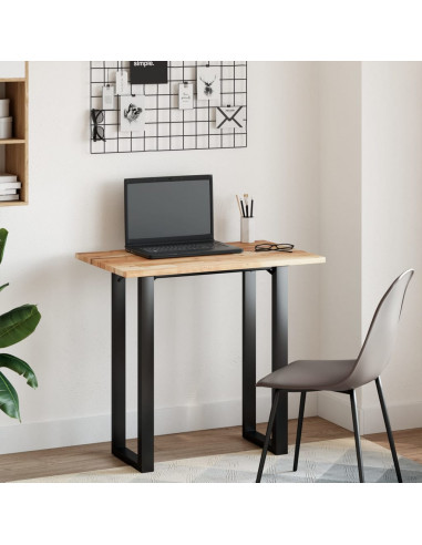 Piano Scrivania Non Trattato 100x50x2cm Legno Massello Acacia