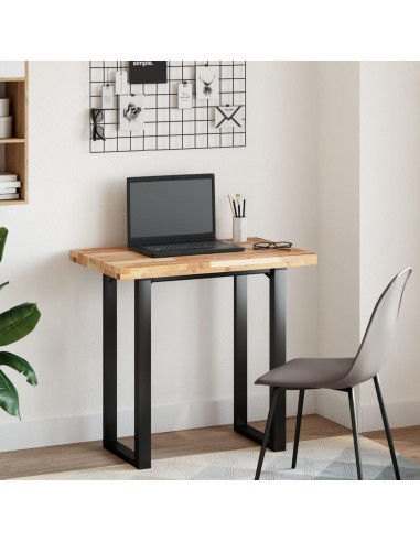 Piano Scrivania Non Trattato 100x50x4cm Legno Massello Acacia