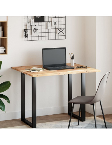 Piano Scrivania Non Trattato 100x80x2cm Legno Massello Acacia