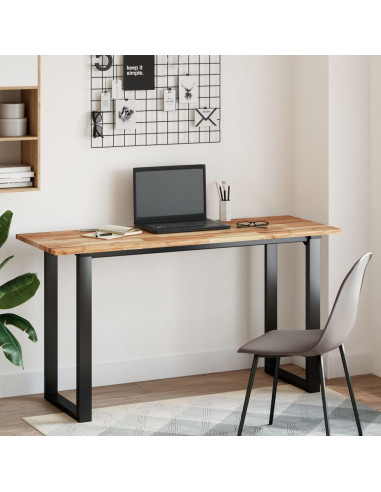 Piano Scrivania a Olio 140x50x2cm Legno Massello Acacia