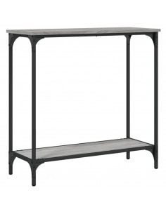 Tavolino Consolle Grigio Sonoma 75x30,5x75 cm Legno Multistrato 2