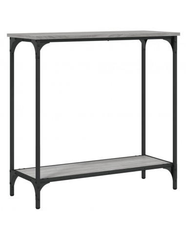 Tavolino Consolle Grigio Sonoma 75x30,5x75 cm Legno Multistrato