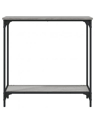 Tavolino Consolle Grigio Sonoma 75x30,5x75 cm Legno Multistrato