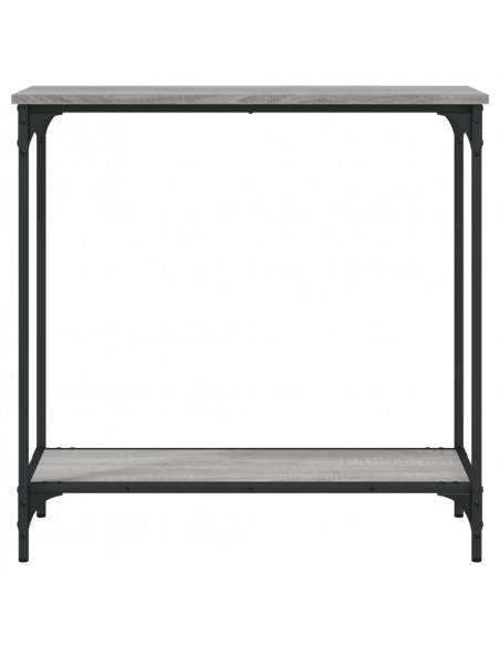 Tavolino Consolle Grigio Sonoma 75x30,5x75 cm Legno Multistrato