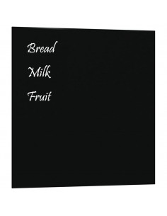 Lavagna Magnetica a Parete Nera 40x40 cm Vetro Temperato 2