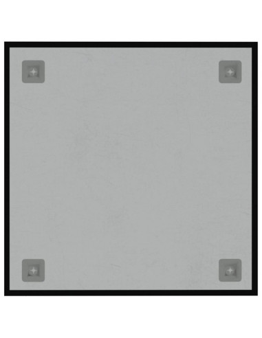 Lavagna Magnetica a Parete Nera 40x40 cm Vetro Temperato
