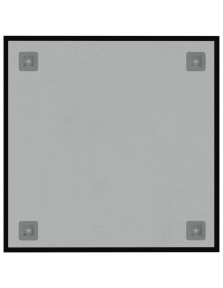 Lavagna Magnetica a Parete Nera 40x40 cm Vetro Temperato