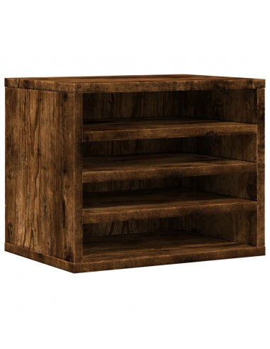 Organizer Scrivania Rovere Fumo 36x26x29,5cm Legno Multistrato
