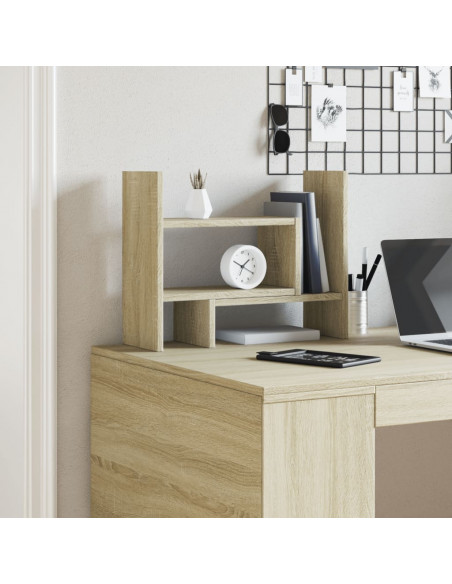 Organizer Scrivania Rovere Sonoma 38,5x17x39 Legno Multistrato