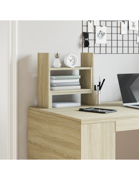 Organizer Scrivania Rovere Sonoma 38,5x17x39 Legno Multistrato