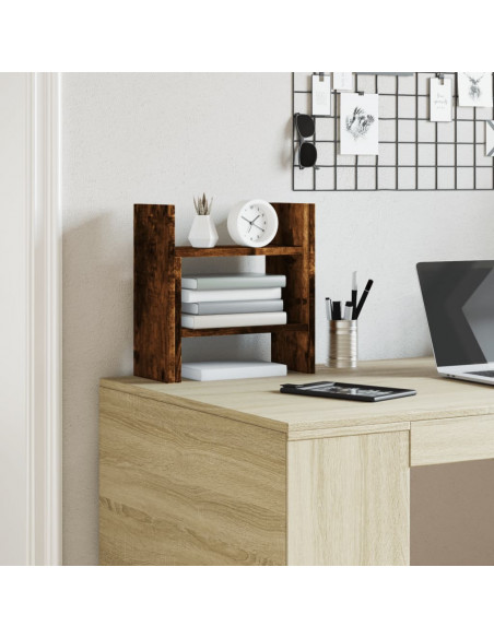 Organizer Scrivania Rovere Fumo 34,5x15,5x35,5 cm Multistrato