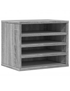 Organizer Scrivania Grigio Sonoma 36x26x29,5 Legno Multistrato 2