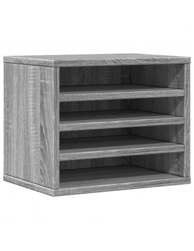 Organizer Scrivania Grigio Sonoma 36x26x29,5 Legno Multistrato