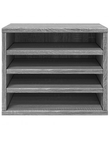 Organizer Scrivania Grigio Sonoma 36x26x29,5 Legno Multistrato