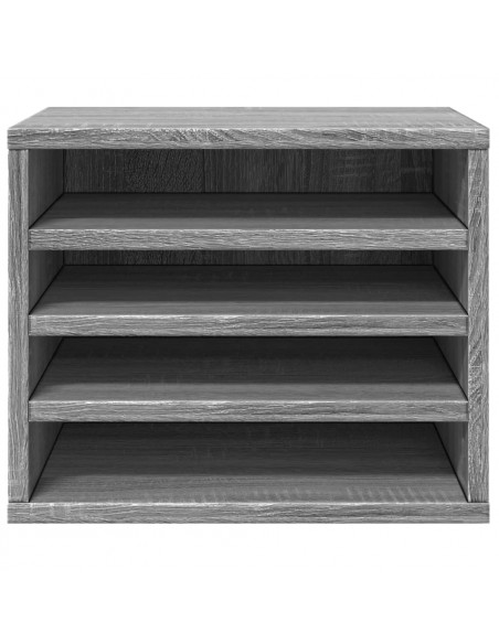 Organizer Scrivania Grigio Sonoma 36x26x29,5 Legno Multistrato