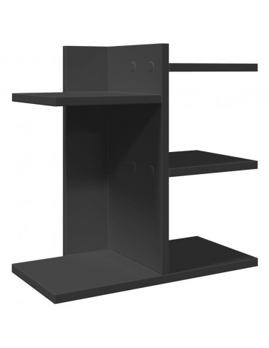 Organizer da Scrivania Nero 42x21,5x42 cm in Legno Multistrato