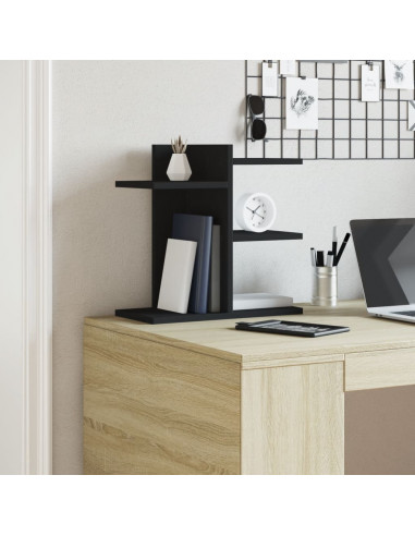 Organizer da Scrivania Nero 42x21,5x42 cm in Legno Multistrato