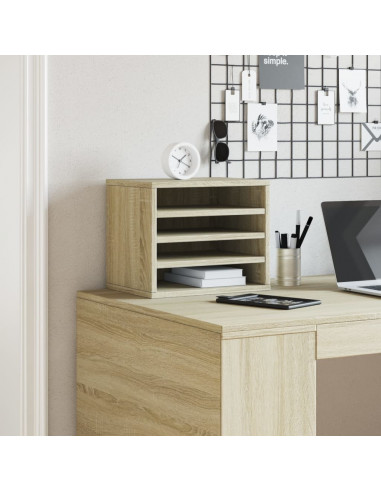 Organizer Scrivania Rovere Sonoma 36x26x29,5 Legno Multistrato