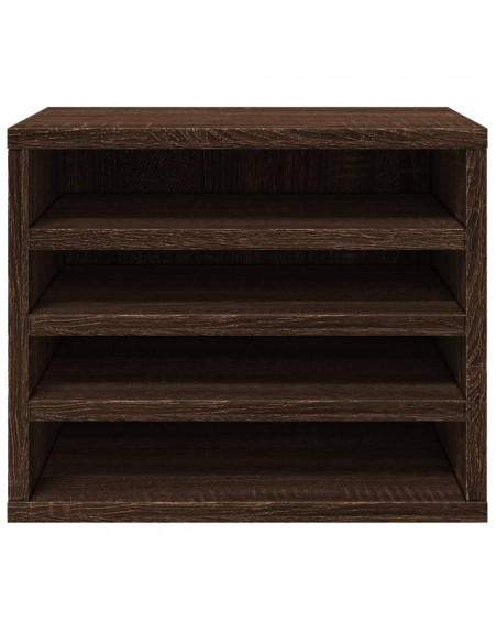 Organizer Scrivania Rovere Marrone 36x26x29,5 Legno Multistrato