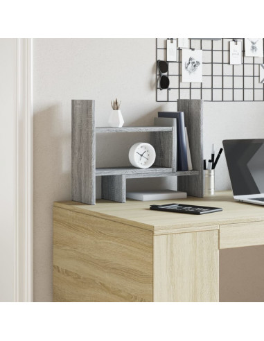 Organizer Scrivania Grigio Sonoma 38,5x17x39 Legno Multistrato