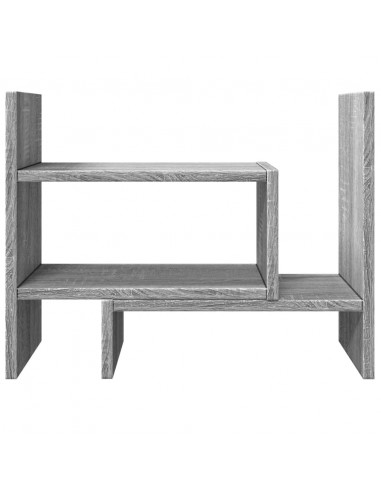 Organizer Scrivania Grigio Sonoma 38,5x17x39 Legno Multistrato