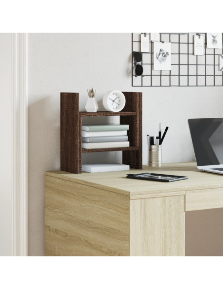 Organizer Scrivania Rovere Marrone 34,5x15,5x35,5cm Multistrato