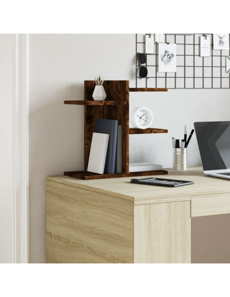 Organizer Scrivania Rovere Fumo 42x21,5x42 cm Legno Multistrato