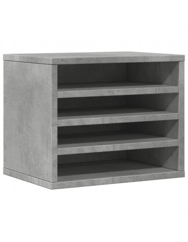 Organizer Scrivania Grigio Cemento 36x26x29,5 Legno Multistrato