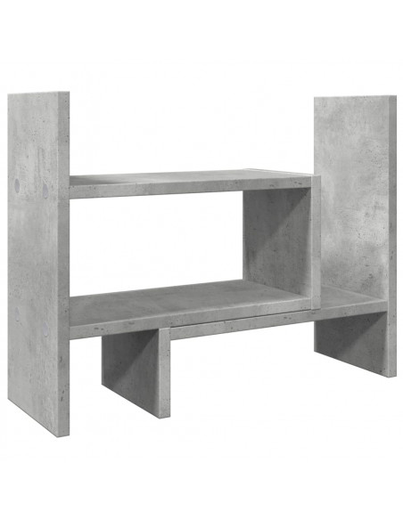 Organizer Scrivania Grigio Cemento 38,5x17x39 Legno Multistrato