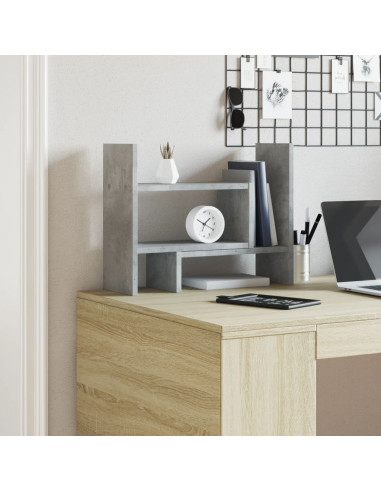 Organizer Scrivania Grigio Cemento 38,5x17x39 Legno Multistrato