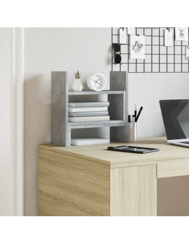 Organizer Scrivania Grigio Cemento 38,5x17x39 Legno Multistrato