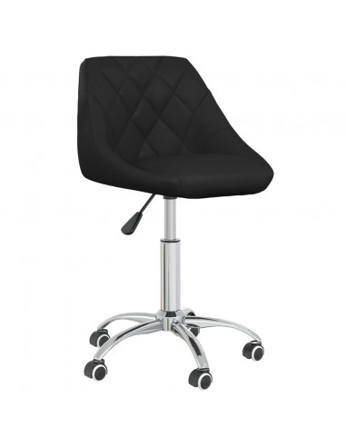 Sedia da Ufficio Girevole Nera in Similpelle